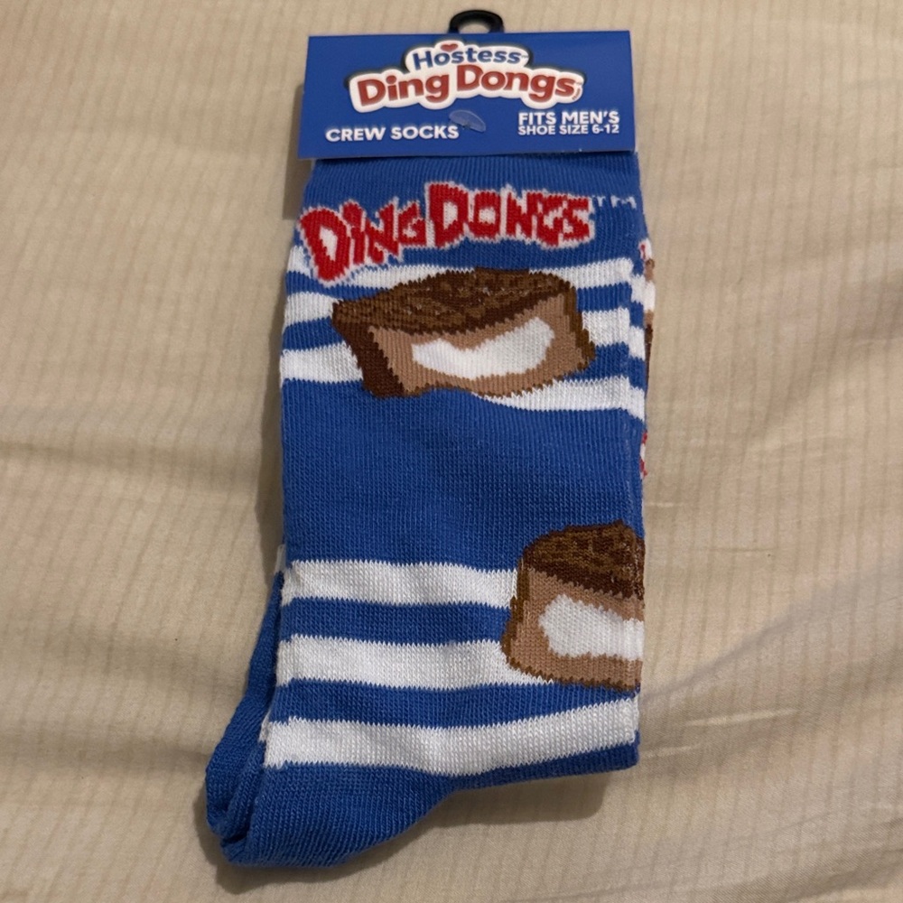 Hostess Ding Dongs Blue Crew Socks